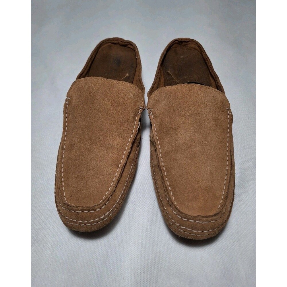 Merona Sox-Tab Heeled Brown Leather Mules Clogs Slip on Shoes Women's 8.5 - Picture 6 of 8